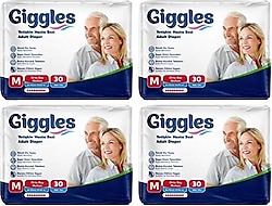 Giggles Belbantlı Orta Boy M 30'lu 4 Adet Hasta Bezi