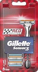Gillette Sensor 3 Red Edition 6 Başlıklı Tıraş Bıçağı