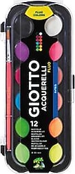 Giotto Acquarelli Fluo 30 mm 12'li Sulu Boya