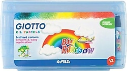 Giotto Big Rainbow Plastik Kutulu 12'li Yağlı Pastel Boya
