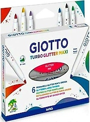 Giotto Turbo Glitter Maxi 6'lı Keçeli Kalem Seti