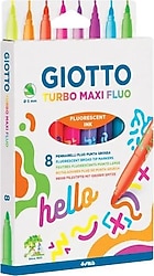 Giotto Turbo Maxi Fluo 8'li Keçeli Kalem Seti