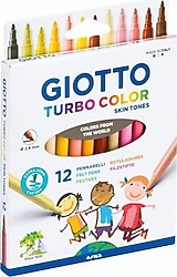 Giotto Turbo Color Skin Tones 12'li Keçeli Kalem Seti
