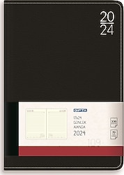 Gıpta 109-SNK 17x24 cm Sunday Diary Deri Sert Kapak Günlük 2024 Ajanda