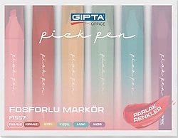 Gıpta Pick Pen F1557 6'lı Fosforlu Kalem Seti
