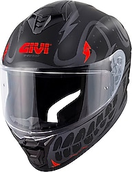 Givi 50.X Bones Mat Siyah Kırmızı Full Face Motor Kaskı