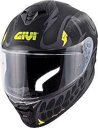 Givi 50.X Bones Mat Siyah Neon Sarı Full Face Motor Kaskı