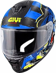 Givi 50.X Wıld Mat Siyah Mavi Full Face Motor Kaskı