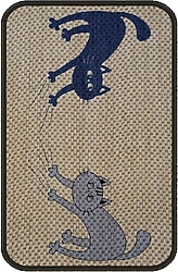 Glipet Desenli 58x37 cm Blue-Grey Kedi Tırmalama Paspası