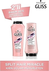 Gliss Split Hair Miracle Şampuan 500 ml + Split Hair Miracle Saç Kremi 360 ml