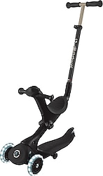 Globber Go Up Deluxe Işıklı Siyah 3 Tekerlekli Oturaklı Çocuk Scooter