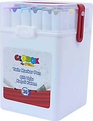 Globox Plastik Çantalı 36'lı Çift Taraflı Marker Kalem Seti