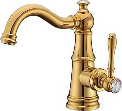 Gms Nova Mix NVA101 Antik Altın Lavabo Bataryası