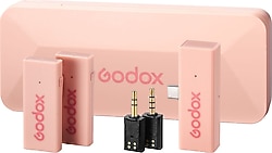 Godox Movelink Mini Type-C Uyumlu Pembe Kablosuz Yaka Mikrofonu