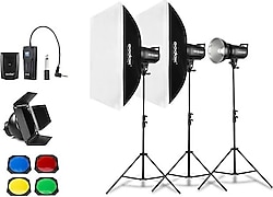 Godox SK400II 3'lü Paraflaş Seti