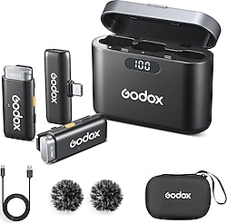 Godox WES2 Type-C 2'li Kablosuz Yaka Mikrofonu