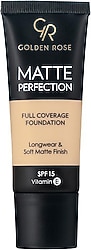Golden Rose Matte Perfection SPF 15 Natural 01 35 ml Likit Fondöten