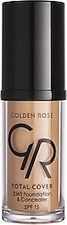 Golden Rose Total Cover 2 in 1 SPF 15 12 Light Beige 30 ml Fondöten & Kapatıcı