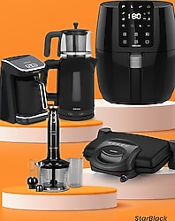 Goldmaster Starblack 21 Parça Airfryer Elektronik Çeyiz Seti