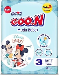 Goon Mutlu 3 Numara 36'lı Bebek Bezi