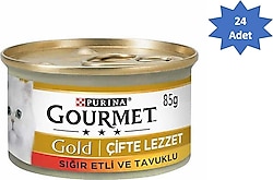 Gourmet Gold Çifte Lezzet Sığır Etli ve Tavuklu 85 gr 24
