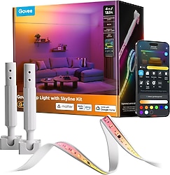 Govee Strip Light Skyline Kit RGBWWIC H61B8 4 m Şerit LED