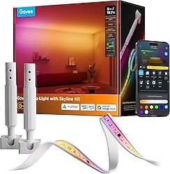 Govee Strip Light Skyline Kit RGBWWIC H61B9 6 m Şerit LED