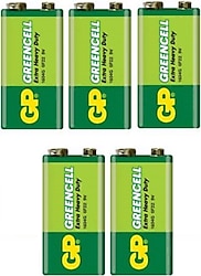 GP Greencell 1604G 5'li Çinko 9V Pil