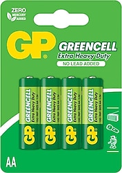 GP Greencell 15G R6 4'lü Çinko AA Kalem Pil
