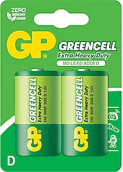 GP Greencell GP13G R20 2'li Çinko D Büyük Pil
