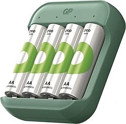 GP Recyko B423 Pil Şarj Aleti + 2600 mAh 4'lü Şarjlı AA Kalem Pil