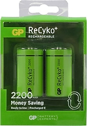 GP Recyko 2200 mAh 2'li Şarjlı C Orta Pil