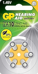 GP ZA10 1.4 V 6'lı İşitme Cihazı Pili