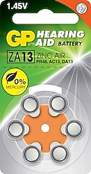 GP ZA13 1.45 V 6'lı İşitme Cihaz Pili