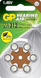 GP ZA312 1.45 V 6'lı İşitme Cihazı Pili