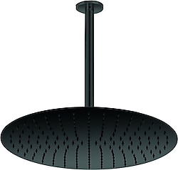 GPD ADS24-S Oval Slim Metal Siyah 40 cm Ankastre Duş Başlığı
