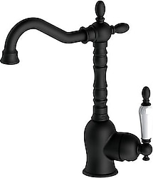 GPD MTL180-S Retro Tek Gövde Siyah Lavabo Bataryası