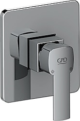 GPD Pedra SUD160 Sıva Üstü Ankastre Krom Banyo Bataryası