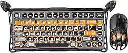 GravaStar Mercury K1 Pro + X CyberFlare Kablosuz Oyuncu Klavye Mouse Seti
