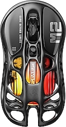 GravaStar Mercury M2 Şarjlı Makrolu Ergonomik Optik Kablolu/Kablosuz Oyuncu Mouse
