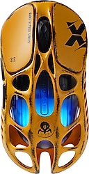 GravaStar Mercury X Sarı Şarjlı Ergonomik Optik Kablolu/Kablosuz Oyuncu Mouse