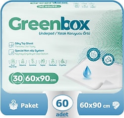 Greenbox 60x90 cm 30'lu 2 Adet Yatak Koruyucu Örtü