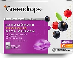 Greendrops Kara Mürver Propolis Orman Meyveli 24'lü Pastil