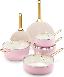 GreenPan Padova Pembe 10 Parça Tava Tencere Seti