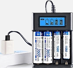 Greentech GT-BC03 4'lü USB Pil Şarj Aleti