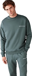 Grimelange Rairok Koyu Yeşil Erkek Oversize Sweatshirt