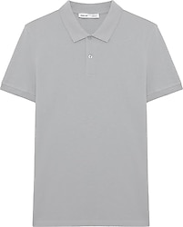 Grimelange Skyloom Gri Kısa Kollu Polo Yaka Erkek Tişört