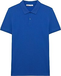 Grimelange Skyloom Saks Mavi Kısa Kollu Polo Yaka Erkek Tişört