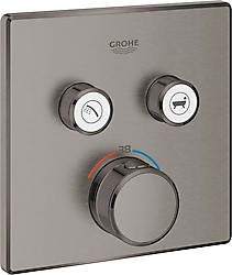 Grohe Grohterm SmartControl 29124AL0 Brushed Hard Graphite Termostatik Ankastre Banyo Bataryası
