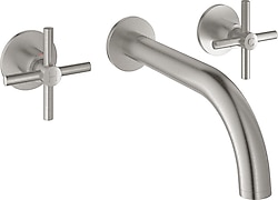 Grohe Atrio M 20661DC0 SuperSteel 3 Delikli Duvardan Lavabo Bataryası